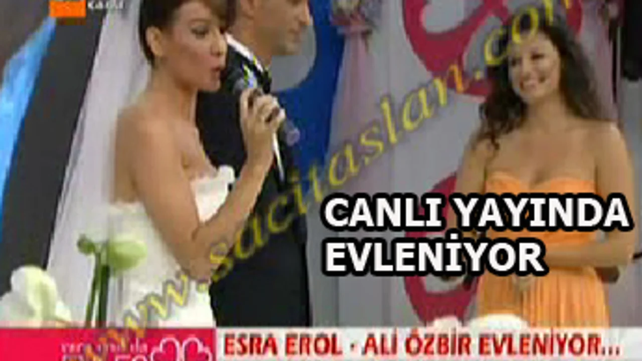 esra erol ve ali ozbir canli yayinda evleniyor sacitaslan com