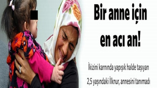 Minik İlknur annesini tanımadı!