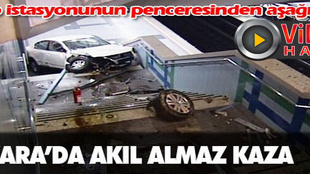 Ankara'da akıl almaz kaza