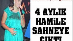 Hamile Yeşim Salkım sahneye çıktı!