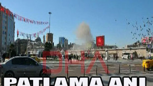 Taksim'deki patlama anı amatör kame