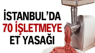İstanbul'da 70 işletmeye et yasağı!...