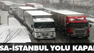 Bursa- İstanbul yolu durdu!..