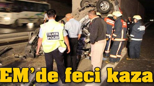 TEM Otoyolu'nda kan donduran trafik kazası!...