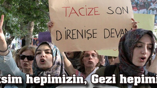 Baş örtülü kadınlardan protesto yürüyüşü!..