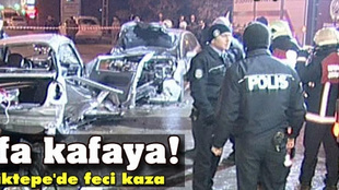 İstanbul'da kafa kafaya trafik kazası!!..