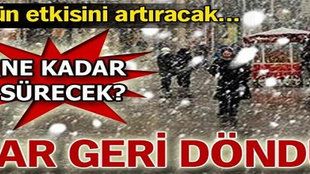 Meteorolojiden kar uyarısı!..