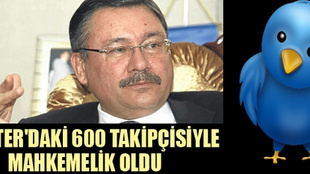 Melih Gökçek 600 takipçi ile mahkemelik