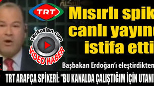 Mısırlı spiker canlı yayında TRT Arapça'dan istifa etti!...