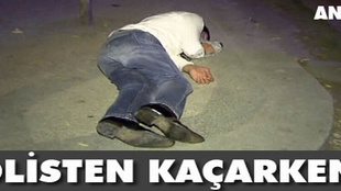 Polisten kaçarken kaza yaptı!