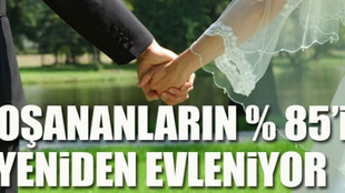 Boşananların yüzde 85'i yeniden evleniyor!..