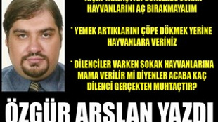 Hüseyin Özgür Arslan: 'Sokak hayvanlarını aç bırakmayalım'