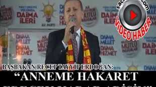 Başbakan; 'Anneme hakaret edecek kadar adisin'