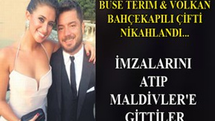 Buse Terim ve Volkan Bahçekapılı nikahlandı!