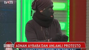 Adnan Aybaba'dan 'siyahi' protesto