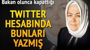 Türbanlı Bakan'dan ilginç tweetler!