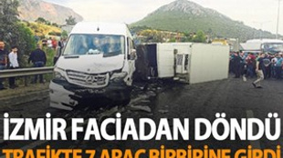 İzmir'de zincirleme trafik kazası