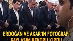 Erdoğan ve Akar'ın fotoğrafı paylaşım rekoru kırdı