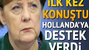 Angela Merkel'den flaş 'Hollanda-Türkiye' açıklaması!
