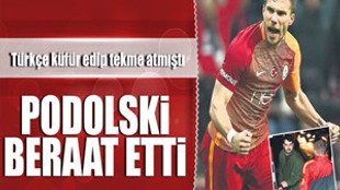 Muhabir affetti Podolski beraat etti!