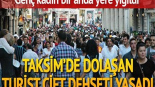 Taksim'de 'yorgun mermi' dehşeti!