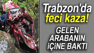 Trabzon'da kan donduran trafik kazası