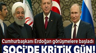 Cumhurbaşkanı Erdoğan - Ruhani görüşmesi başladı