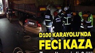D100 Karayolu'nda feci kaza: Tırın altına girdi, 2 ölü!