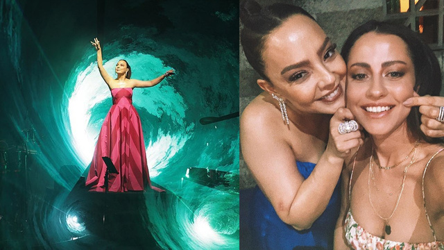 Ebru Gündeş'e eski vokalistinden sürpriz ziyaret