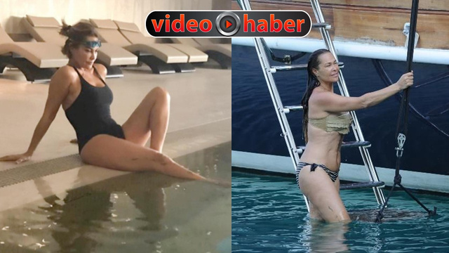 Havuzdan çıkan Hülya Avşar denize daldı!