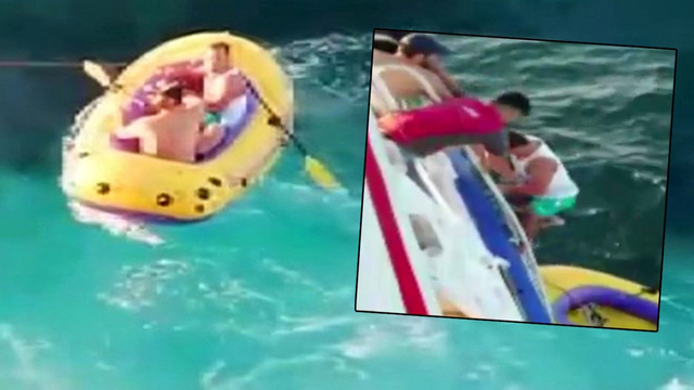 Marmara Denizi'nde şişme botla dehşeti yaşadılar!