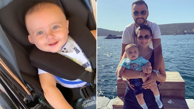 Sevimli Burak babası Alişan'a uğurlu geldi