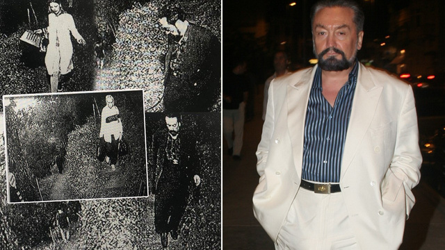 Adnan Oktar ve kedicik gizli geçitten böyle kaçmış!