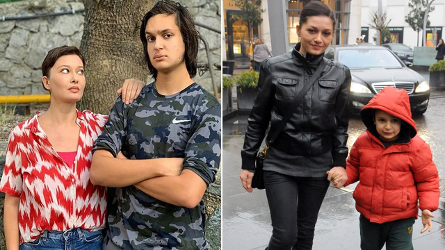 Nurgül Yeşilçay boyunu geçen oğlunu ti'ye aldı