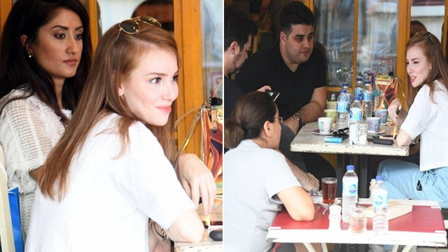 Elçin Sangu fotoğrafları çekilince tepki gösterdi