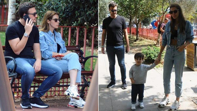 Hatice Şendil ve Burak Sağyaşar'ın park keyfi