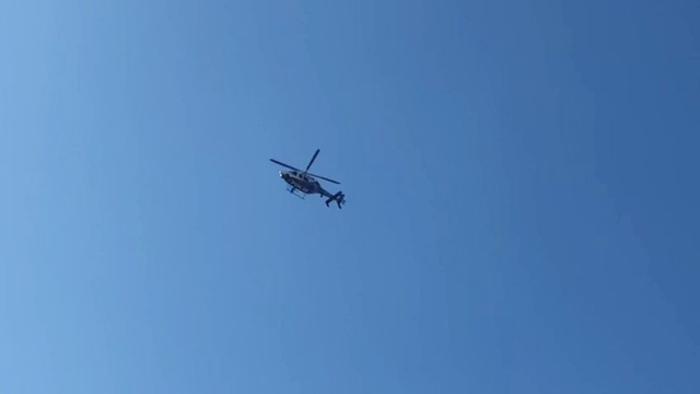 Avcılar'da polis helikopteri hasar incelemesi yaptı