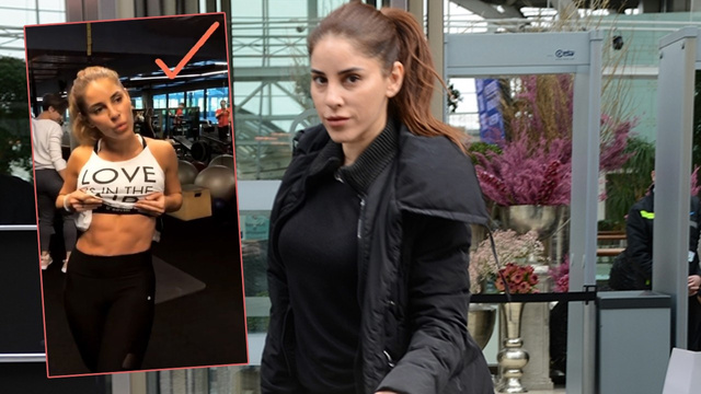 Irmak Ünal karın kaslarını gösterdi