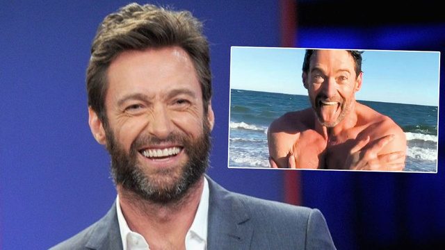 Hugh Jackman soğuk havada okyanusta yüzdü!