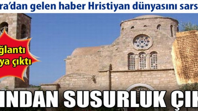 O İncil'in altından Susurluk çıktı