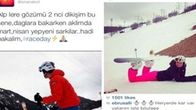 Ebru ile Sinan soluğu yine Alpler'de aldı!..