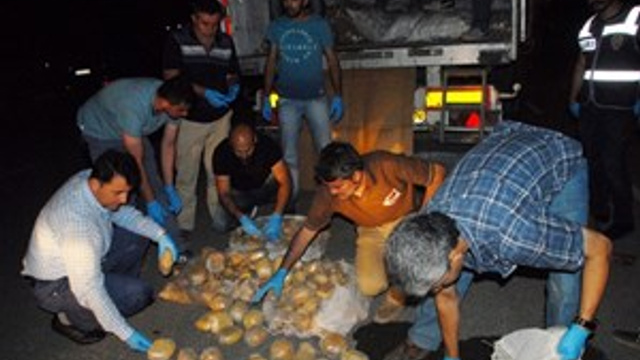 'Patates' şekli verilen eroin