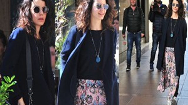 Beren Saat tanınmamak için böyle giyindi