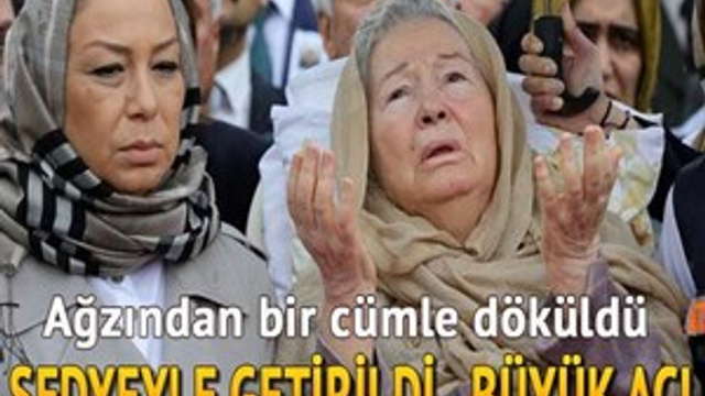 Şehit annesi törene sedyeyle getirildi