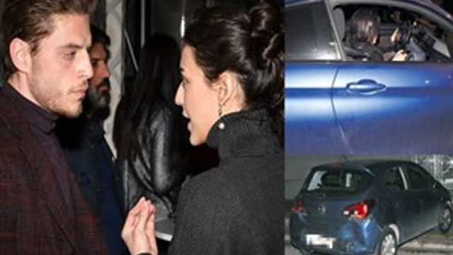 Ünlü sevgililer kavga ederken kaza yaptı!