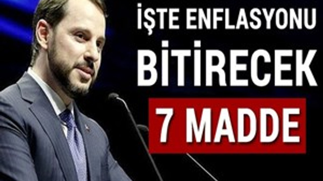 Enflasyonun belini kıracak 7 madde!