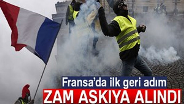Fransa'da hükümetten ilk geri adım!