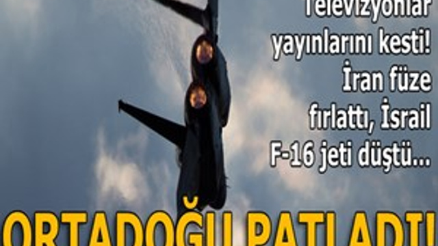 İran insansız hava aracını durduran İsrail'de, F-16 düştü!