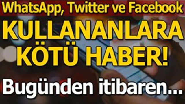 WhatsApp, Twitter ve Facebook verileri kaydedilecek mi?