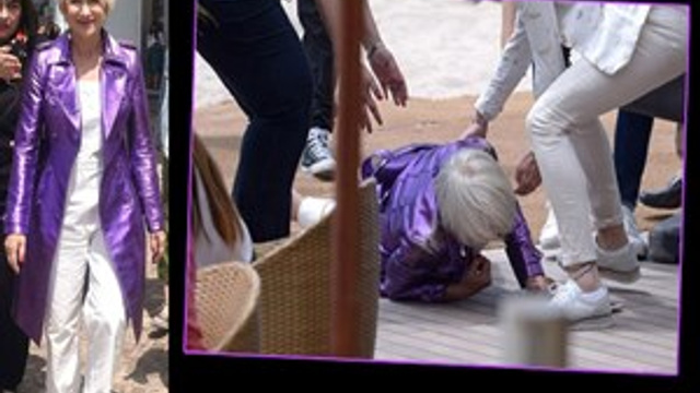 Helen Mirren işte böyle yere kapaklandı!
